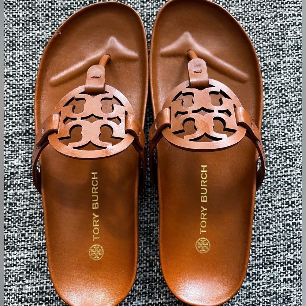 Tory Burch Miller Cloud Women’s Sandals – Bourbon Miele, Size 10